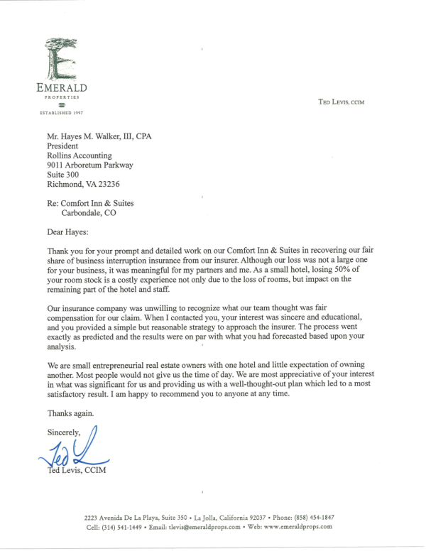 Client Testimonial: Comfort Inn & Suites, Carbondale, Colarado
